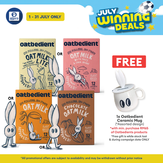 Oatbedient Oat Milk (Oat Milk/ Chocolate Oat Milk/ Oats & Chia Seeds/ Lite) 12s | Smooth, Creamy & Natural Sweet Oatbedient
