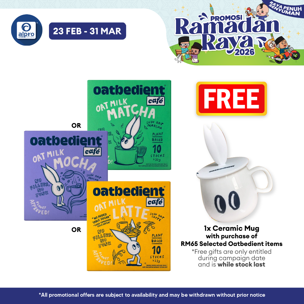 Oatbedient Oat Milk (Latte/ Mocha/ Matcha) 10s | Enjoy Café Favourites with Oat Oatbedient