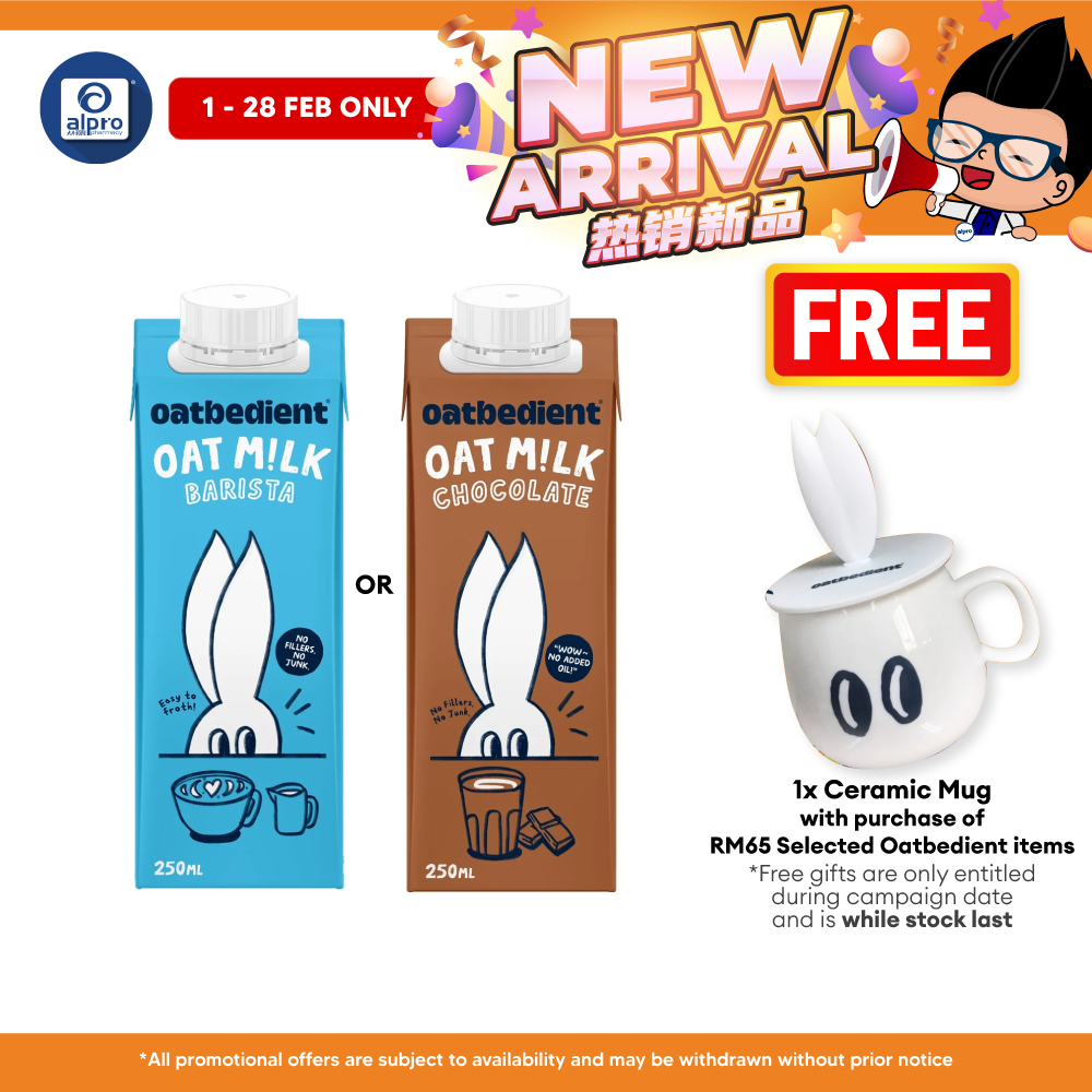 Oatbedient Oat Milk (Barista/ Chocolate) 250mL | Smooth & Creamy with Natural Sweet Oatbedient