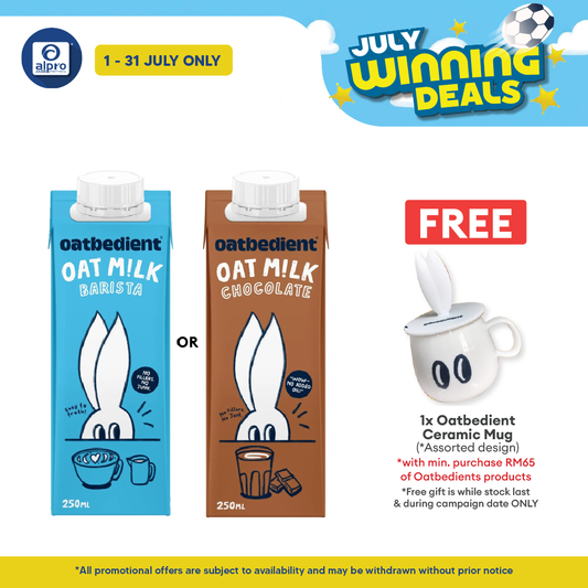 Oatbedient Oat Milk (Barista/ Chocolate) 250ml | Smooth & Creamy with Natural Sweet Oatbedient