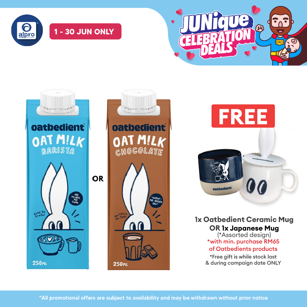 Oatbedient Oat Milk (Barista/ Chocolate) 250mL | Smooth & Creamy with Natural Sweet Oatbedient