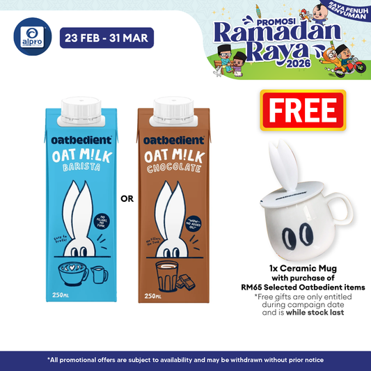 Oatbedient Oat Milk (Barista/ Chocolate) 250mL | Smooth & Creamy with Natural Sweet Oatbedient