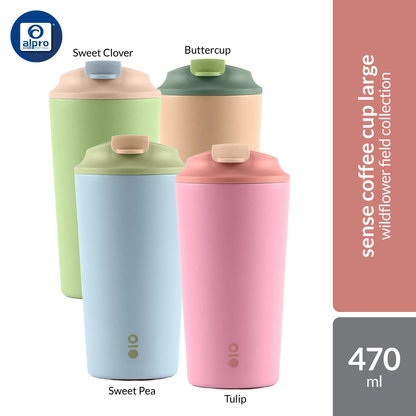 Montigo Wildflower Field Sense Coffee Cup Large (Tulip/Buttercup/Sweet Clover/Sweetpea) 470ml | Wildflower Field Collection Montigo