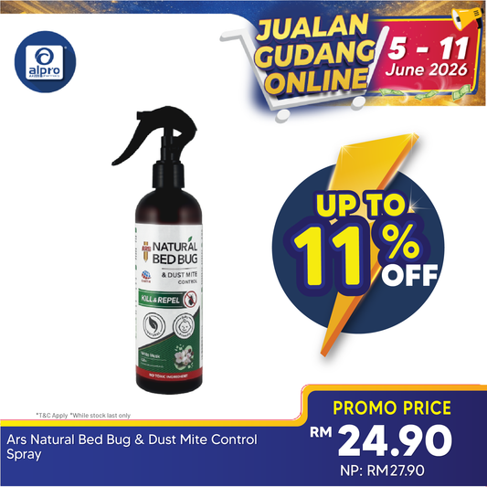 ARS Natural Bed Bug & Dust Mite Control Spray 330mL | Baby Friendly ARS