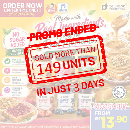 [Group Buy Delivery Starts: 29/6/2026] Delifood Spread Jam Group Buy