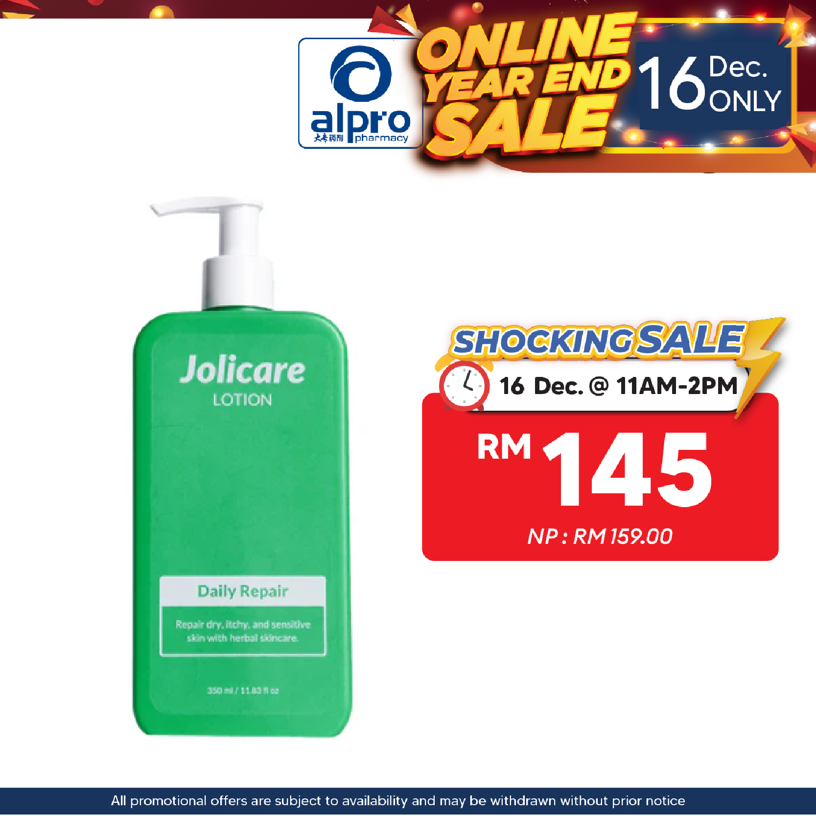 Jolicare Lotion 350mL | Premium Herb Extracts for Skin