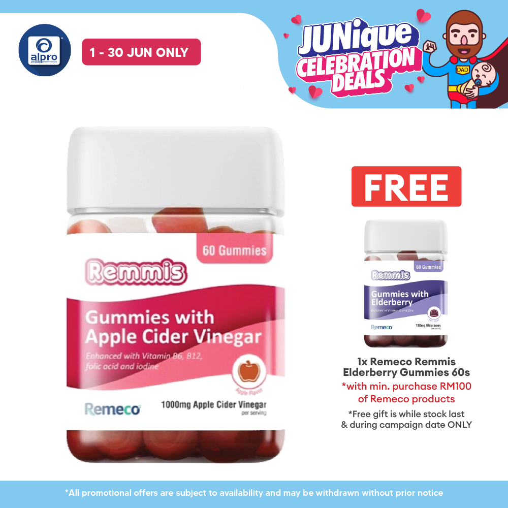 Remeco Remmis Apple Cider Vinegar Gummies 60s | Support Overall Health Remeco