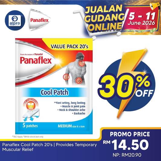 Panaflex Cool Patch 20's | Provides Temporary Muscular Relief Panaflex