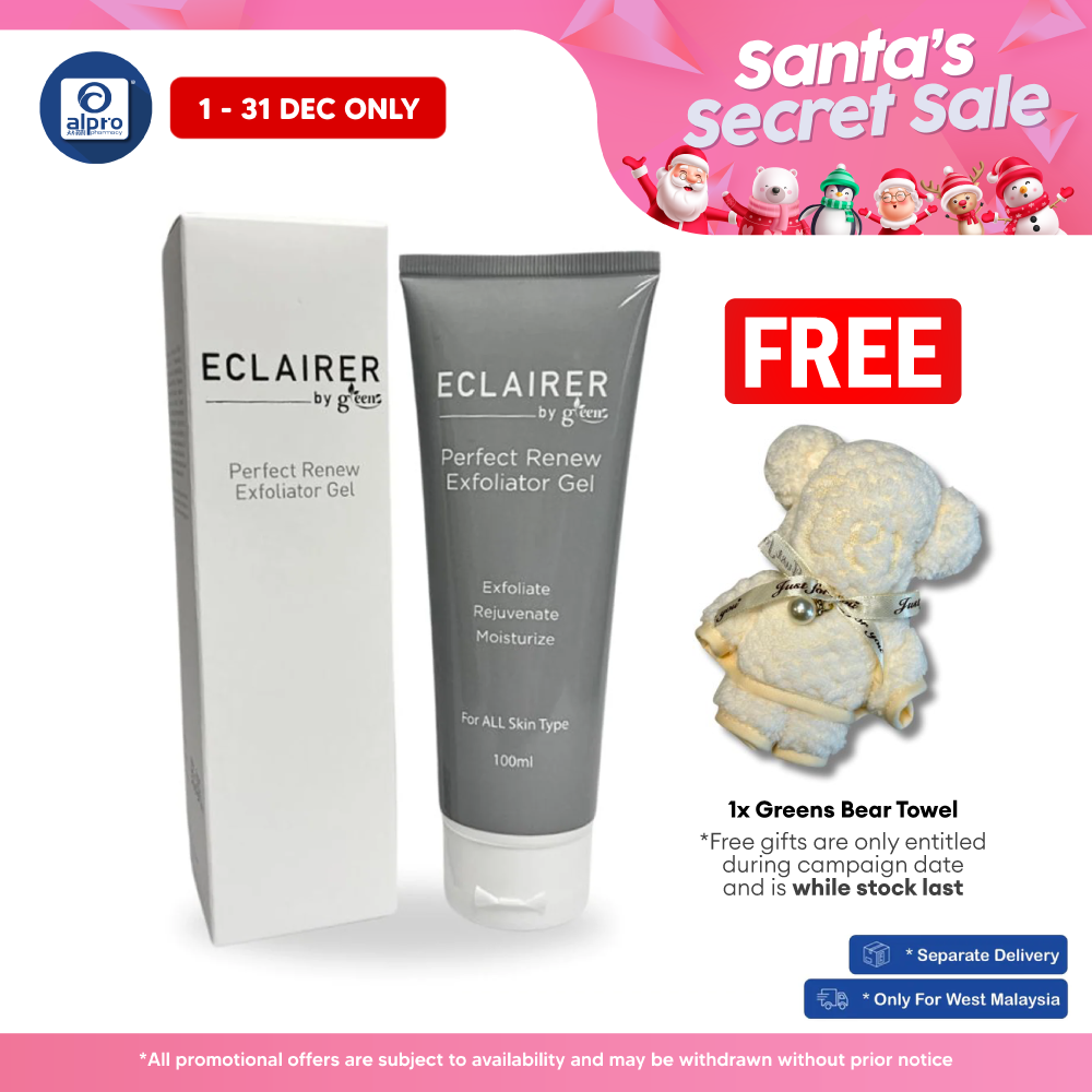 GREENS Eclairer Perfect Renew Exfoliator Gel 100mL | Rejuvenate Skin & Feel Fresh and Clean GREENS