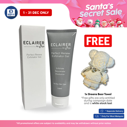 GREENS Eclairer Perfect Renew Exfoliator Gel 100mL | Rejuvenate Skin & Feel Fresh and Clean GREENS