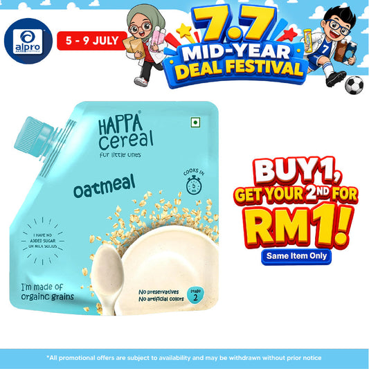 (TLB) Happa Baby Cereal Oatmeal 200g | Made with Whole Grain & Natural Food Happa