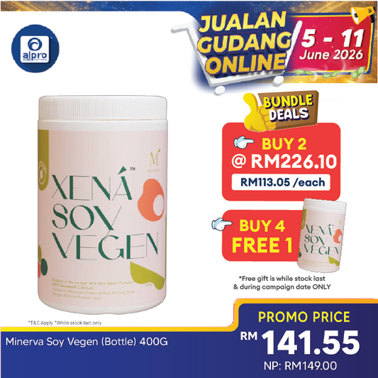 MINERVA Soy Vegen (Bottle) 400g | Natural Collagen Minerva