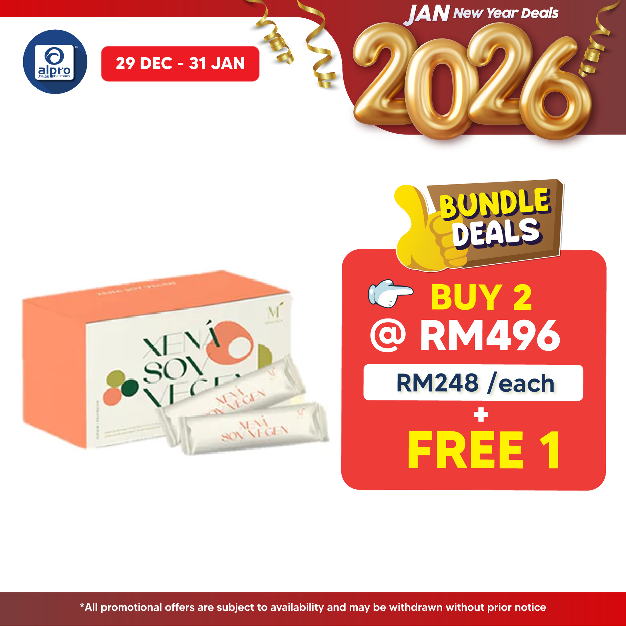 MINERVA Soy Vegen (30 Sachets) | Natural Collagen Minerva