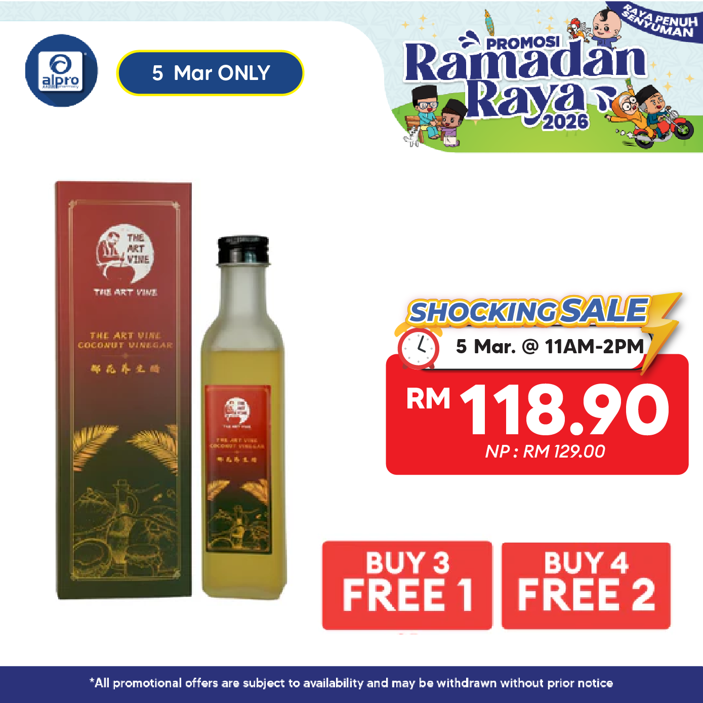 THE ART VINE Coconut Vinegar (Bottle) 250g | Pure Natural The Art Vine