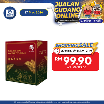 THE ART VINE Coconut Vinegar (28 Sachets) | Pure Natural The Art Vine