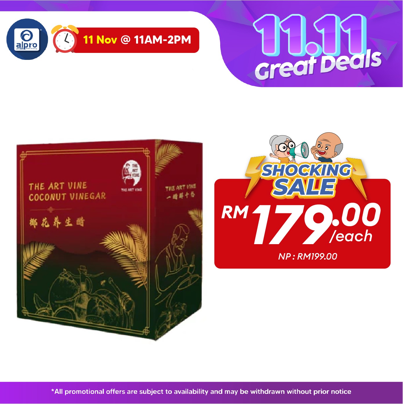 THE ART VINE Coconut Vinegar (28 Sachets) | Pure Natural 21st Century