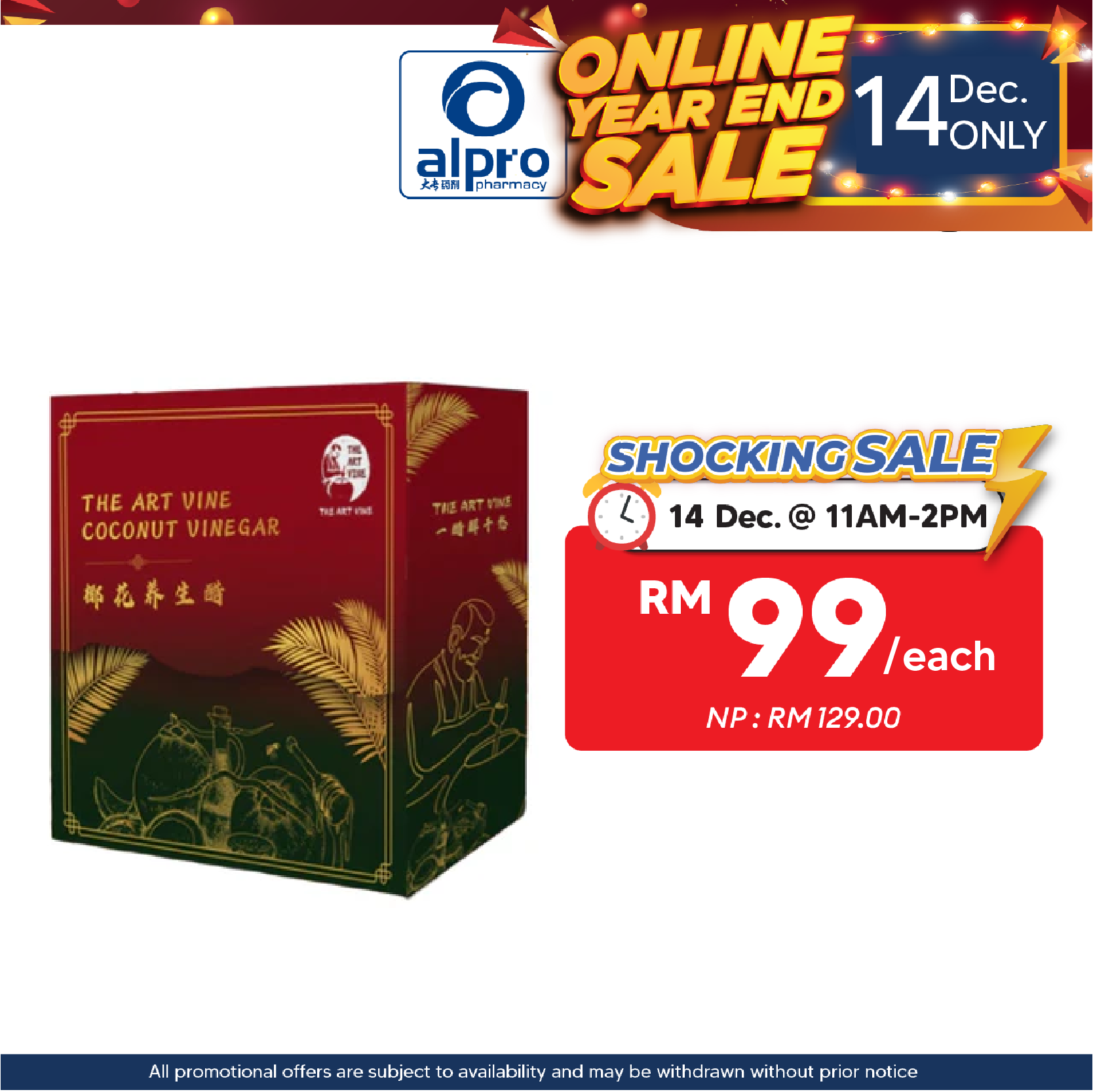 THE ART VINE Coconut Vinegar (28 Sachets) | Pure Natural