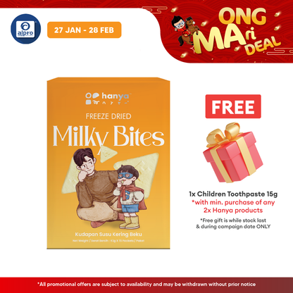 Hanya Freeze-Dried Milky Bites 3g X 15s | Nutritious & Delicious Hanya