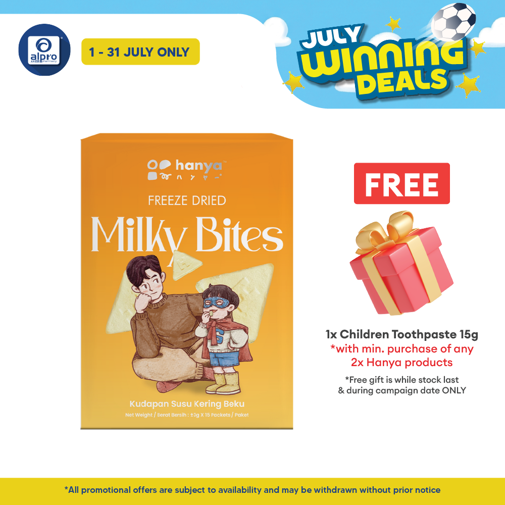 Hanya Freeze-Dried Milky Bites 3g X 15s | Nutritious & Delicious Hanya