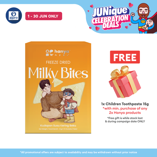 Hanya Freeze-Dried Milky Bites 3g X 15s | Nutritious & Delicious Hanya