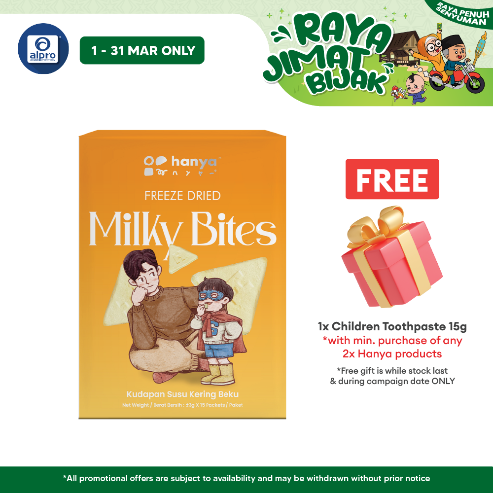 Hanya Freeze-Dried Milky Bites 3g X 15s | Nutritious & Delicious Hanya