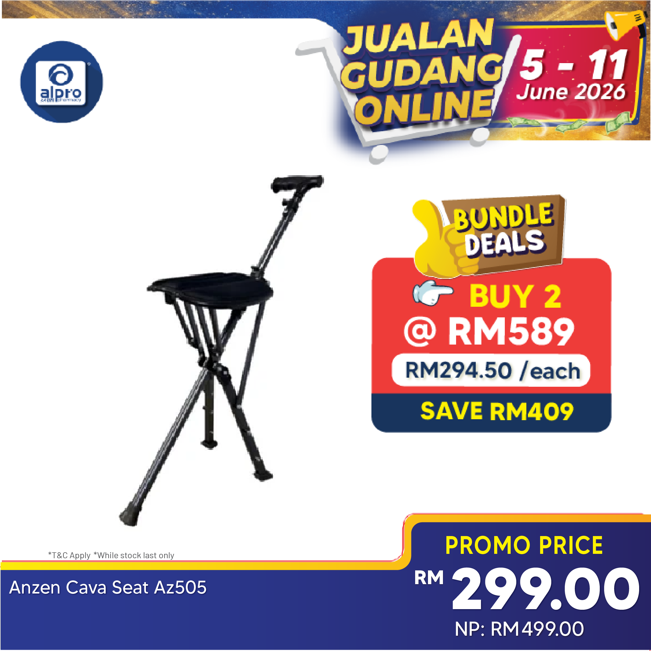 Anzen Cava Seat AZ505 | Stable Grip Anzen
