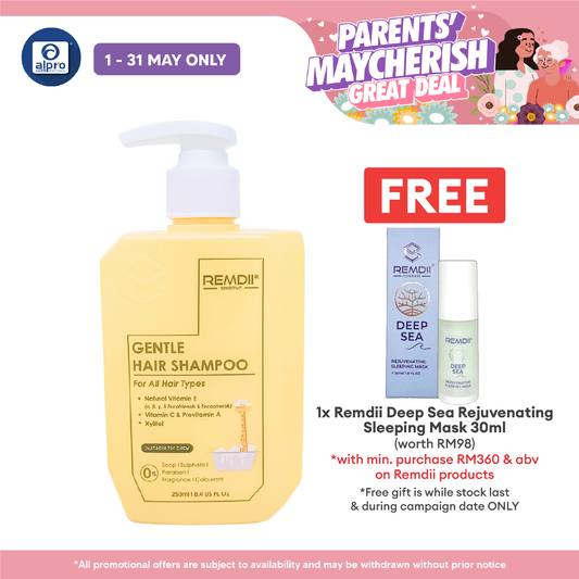 Remdii Gentle Hair Shampoo 250mL | Keeps Delicate Scalp & Hair Hydrated Remdii
