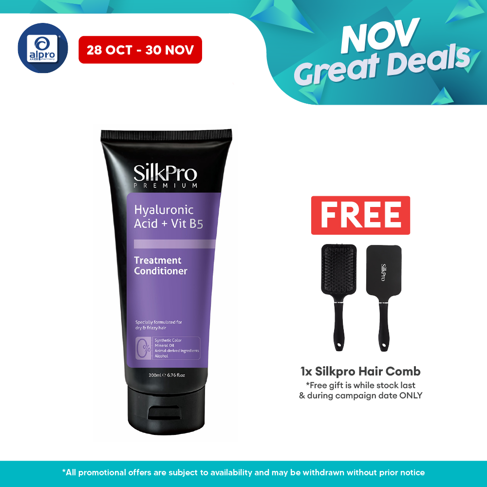 SilkPro Premium Treatment Conditioner 200mL | Retain Moisture & Reduce Brittleness SilkPro