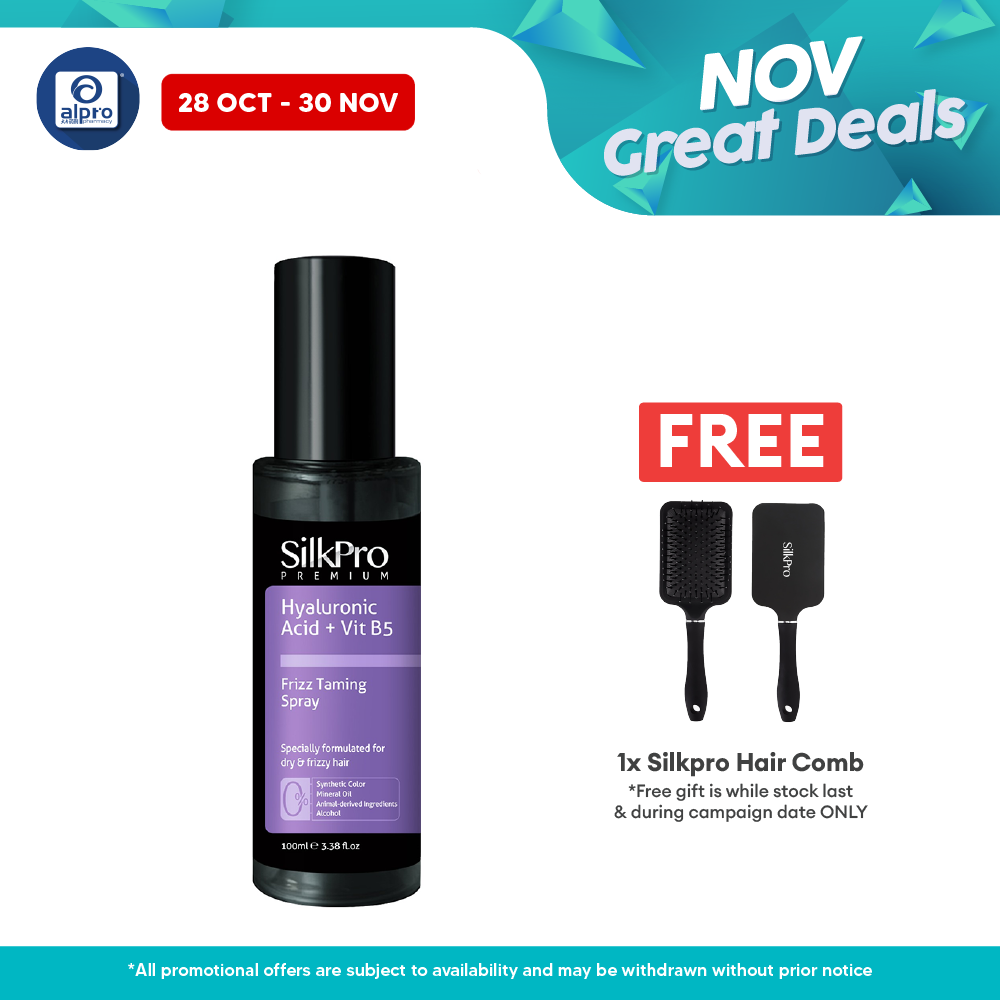 SilkPro Premium Frizz Taming Spray 100mL | Instant Fix for Frizzy Hair SilkPro