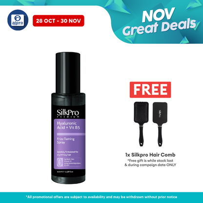 SilkPro Premium Frizz Taming Spray 100mL | Instant Fix for Frizzy Hair SilkPro