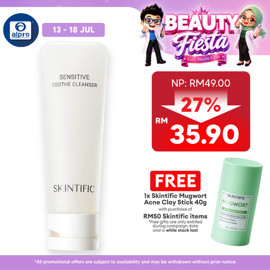 Skintific Sensitive Soothe Cleanser 120mL | Deep Cleansing & Calming Feeling Skintific