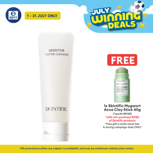 Skintific Sensitive Soothe Cleanser 120mL | Deep Cleansing & Calming Feeling Skintific