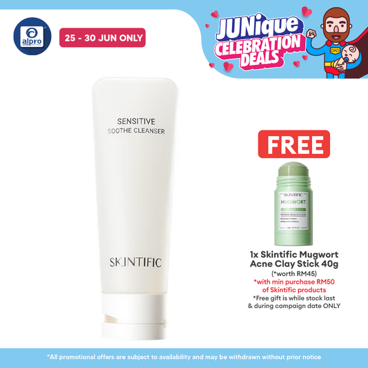 Skintific Sensitive Soothe Cleanser 120mL | Deep Cleansing & Calming Feeling Skintific