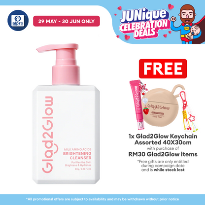 Glad2Glow Milk Amino Acids Gentle Cleanser 80g | Evens Out Skin Tone & Reduce Dullness Glad2Glow