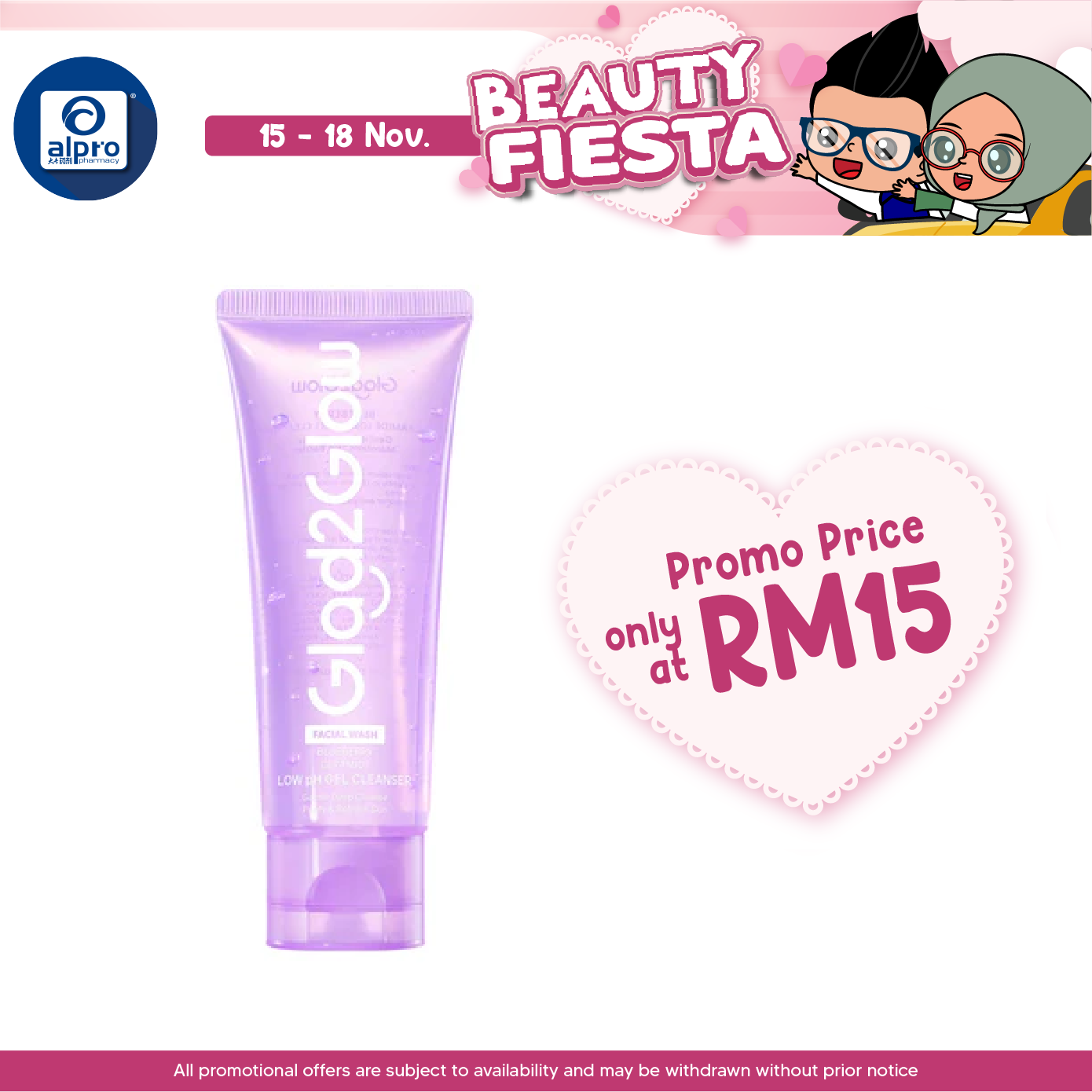 Glad2Glow Blueberry Ceramide Cleanser Low pH Gel 70mL | Help Control Excess Skin Oil Glad2Glow