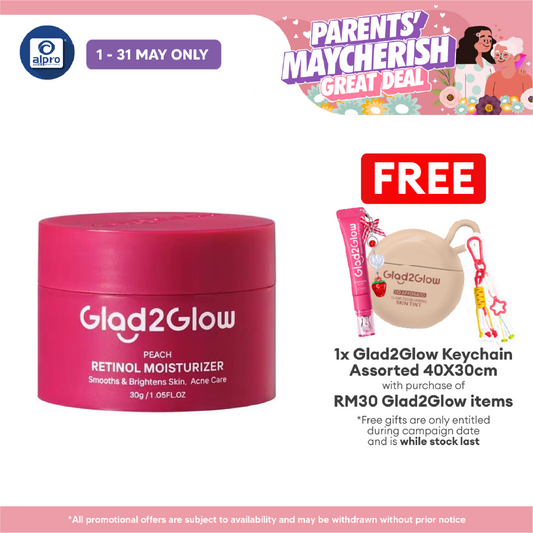 Glad2Glow Peach Retinol Moisturizer 30g | Prevent Signs of Premature Aging Glad2Glow