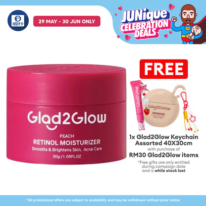 Glad2Glow Peach Retinol Moisturizer 30g | Prevent Signs of Premature Aging Glad2Glow