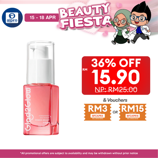 Glad2Glow Pomegranate 10% Niacinamide Power Bright Serum 17mL | Brighten & Strengthen Skin Barrier Glad2Glow