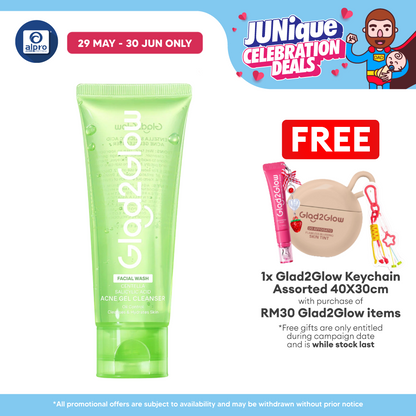 Glad2Glow Centella Salicylic Acid Acne Gel Cleanser 70mL | Gently Remove Dead Skin & Calms Acne Glad2Glow