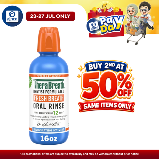 TheraBreath Fresh Breath Oral Rinse Invigorating Icy Mint 473mL | Fights Bad Breath Instantly TheraBreath