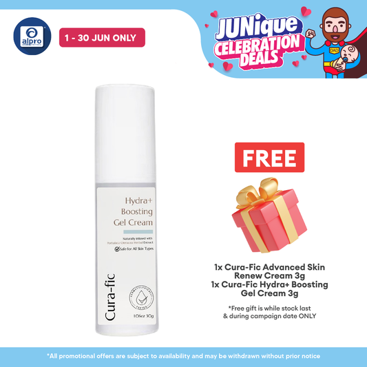 Cura-Fic Hydra+ Boosting Gel Cream 30g | Essential Daily Skin Moisturiser Cura-fic