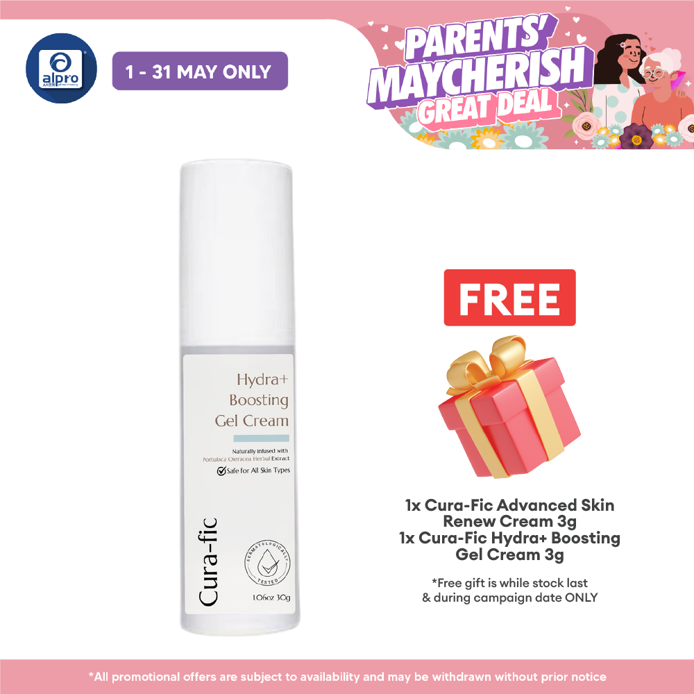 Cura-Fic Hydra+ Boosting Gel Cream 30g | Essential Daily Skin Moisturiser Cura-fic