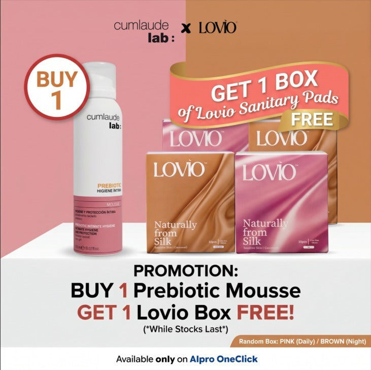 Cumlaude Prebiotic Intimate Cleansing Mousse 150mL | Enriched with Lactic Acid & ProVitamin B5 Cumlaude Lab