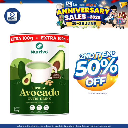 Nutrivo Supreme Avocado Nutri Drink 900g | High Fiber Nutrivo