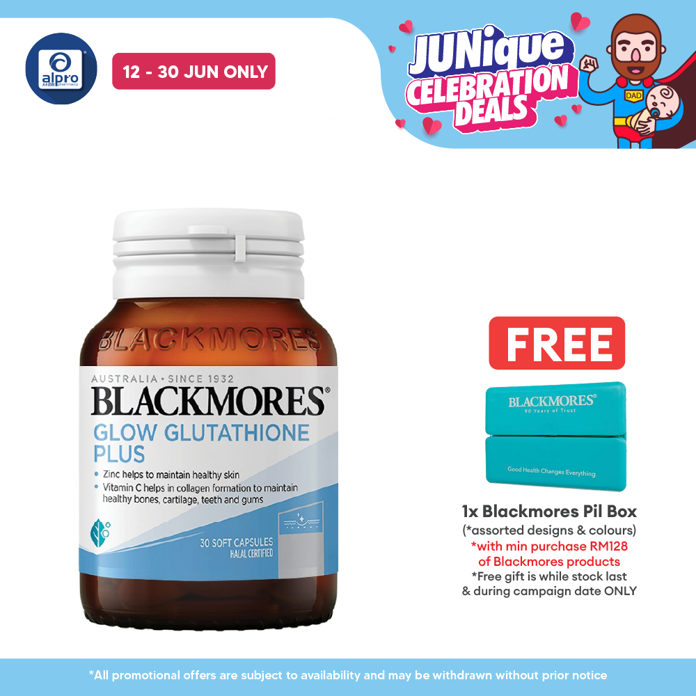 Blackmores Glow Glutathione Plus 250mg 30s | For Healthy Skin Blackmores