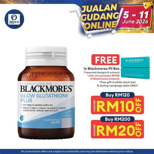 Blackmores Glow Glutathione Plus 250mg 30s | For Healthy Skin Blackmores