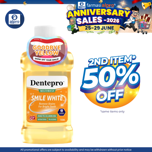 Dentepro Mouthwash Smile White 750ml | Safe for Daily Dentepro
