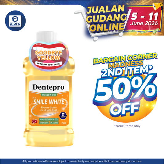 Dentepro Mouthwash Smile White 750ml | Safe for Daily Dentepro
