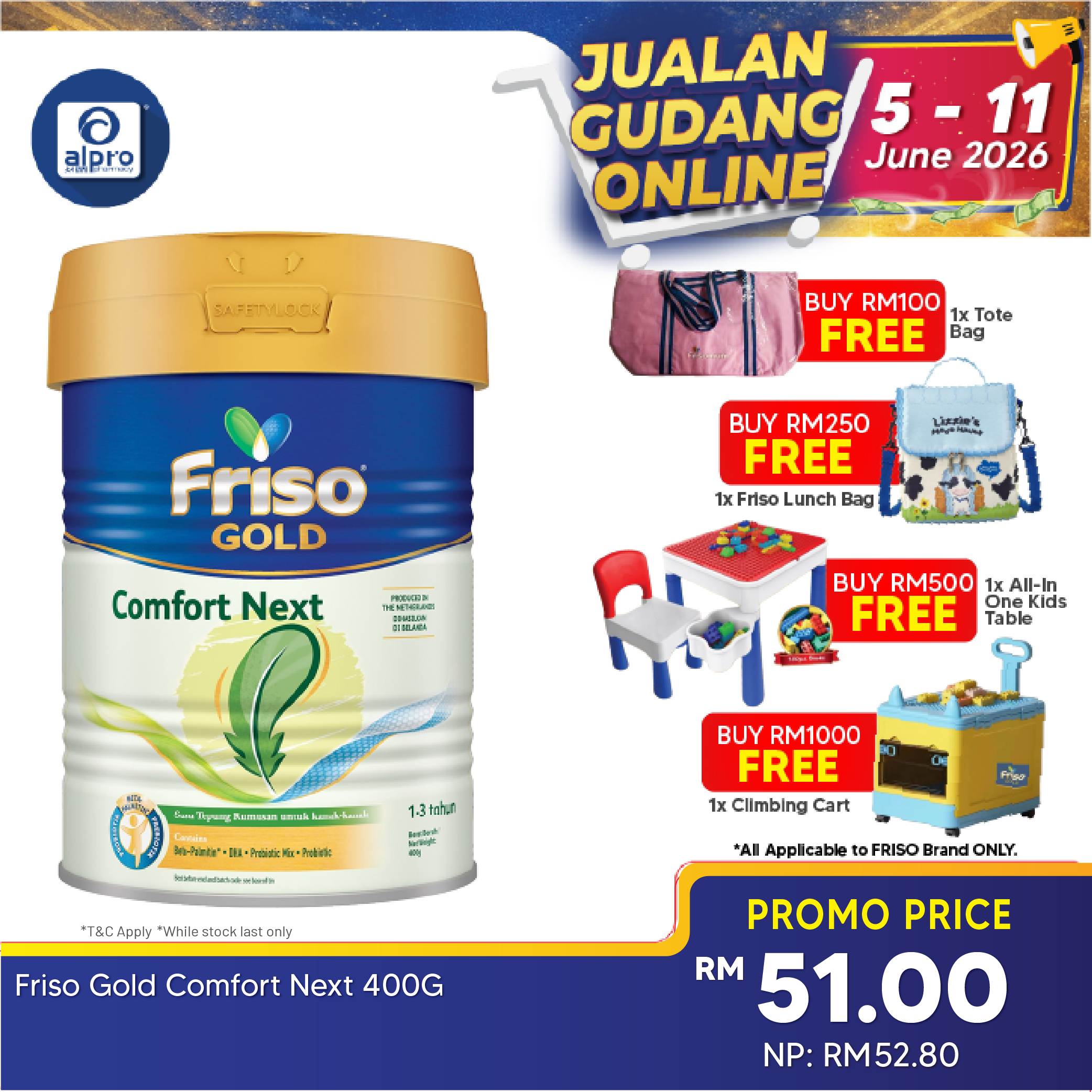 Friso Gold Comfort Next 400g | For Toddlers Friso