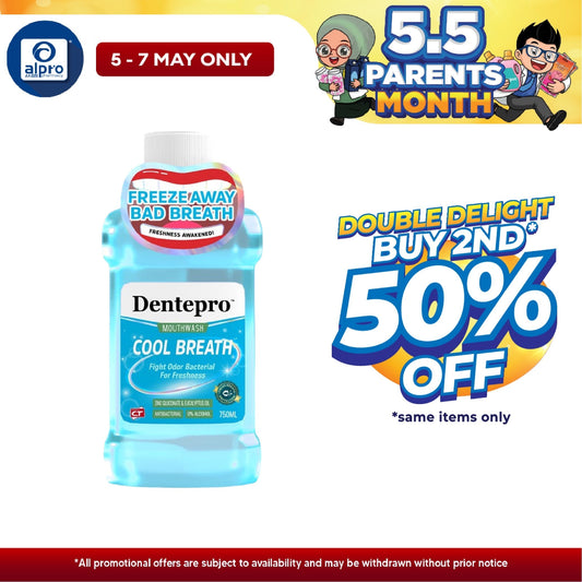 Dentepro Mouthwash Cool Breath 750ml | Fresh Sensation Dentepro
